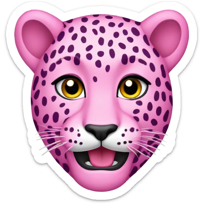 Pink leopard  sticker