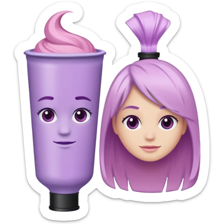 two tubes of pastel hair dye, one pink and one lilac sticker