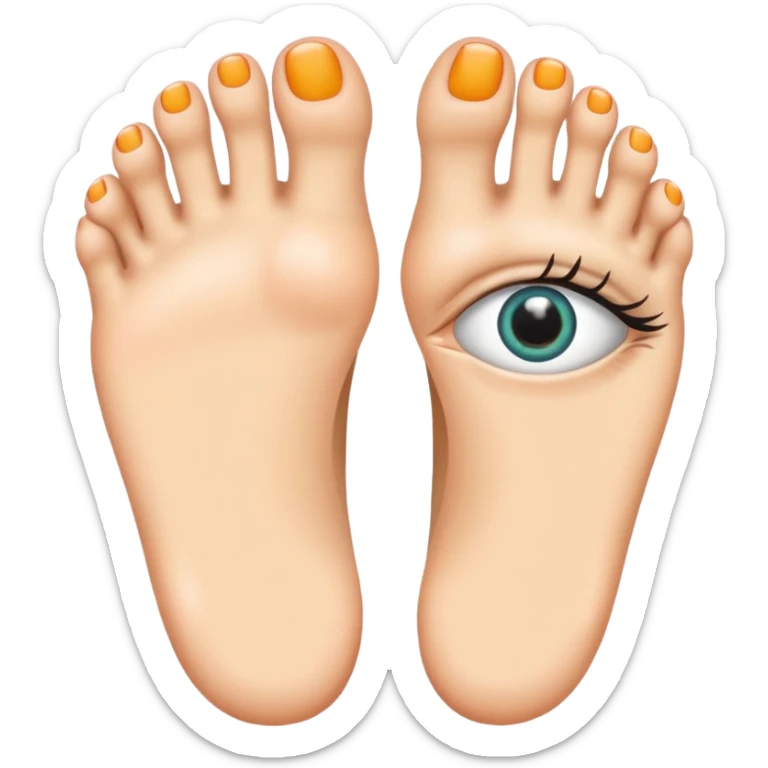 The foot emoji but everything EXCEPT the toes are the eye emoji sticker