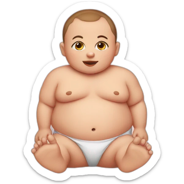 Fat baby sticker