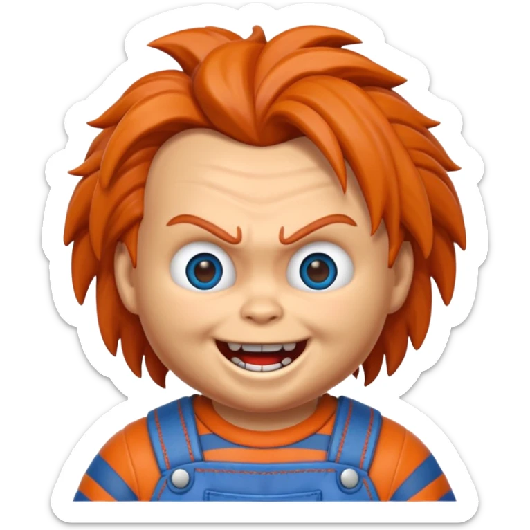 Un emojin de chuky sticker