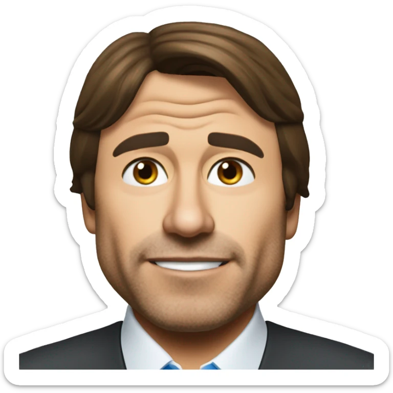 I want you to generate the animoji of Antonio Conte, the trainer of Napoli Calcio sticker