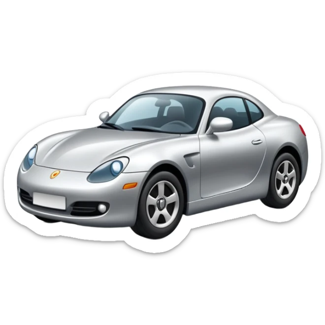 Silver car sticker