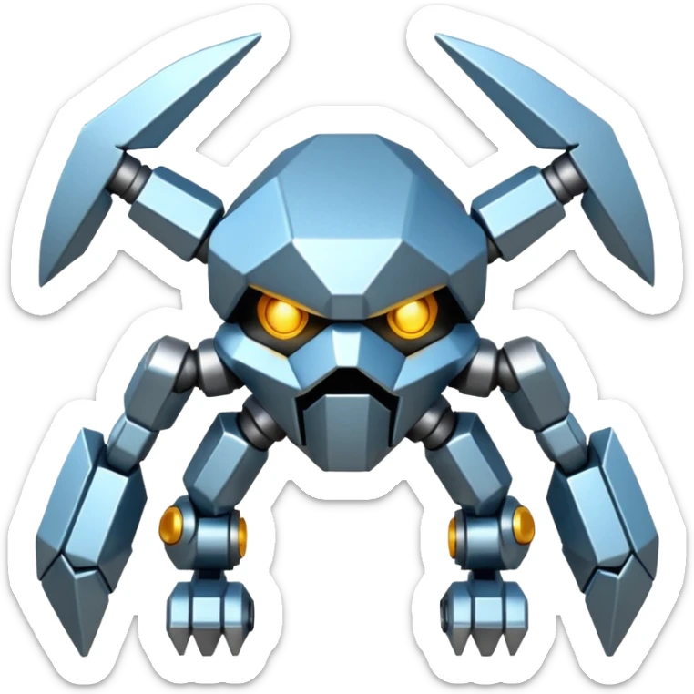Haz un emoji del Pokémon metagross y 1ue sea fiel al pokemos sticker
