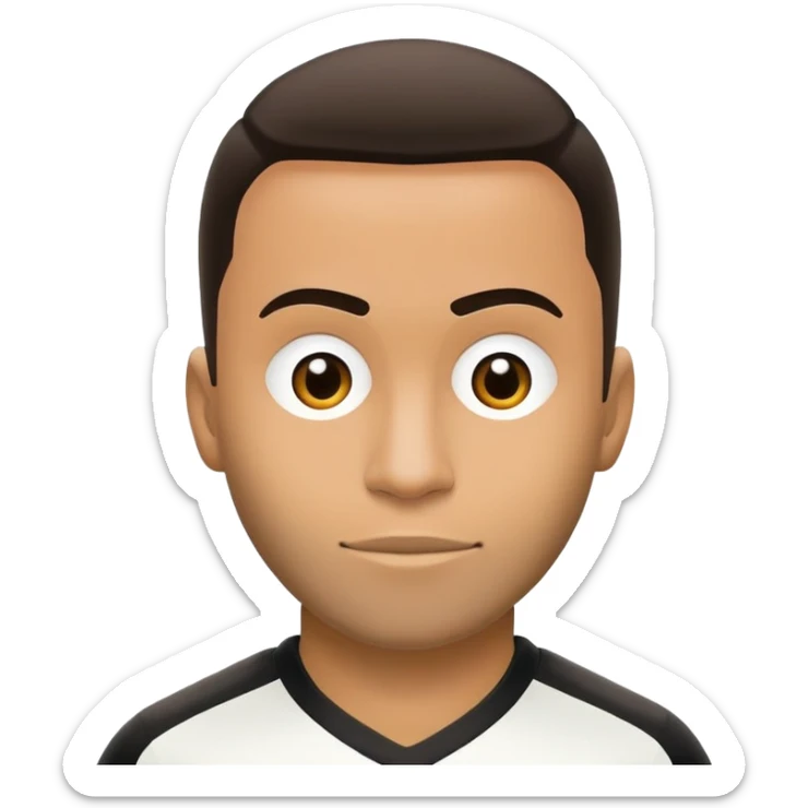 Quero um Emoji do Rodrigo Garro, jogador de futebol  do Sport Club Corinthians Paulista, pensativo com uma interrogação saindo da cabeça dele sticker
