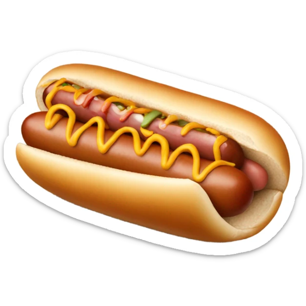 Hot dog sticker