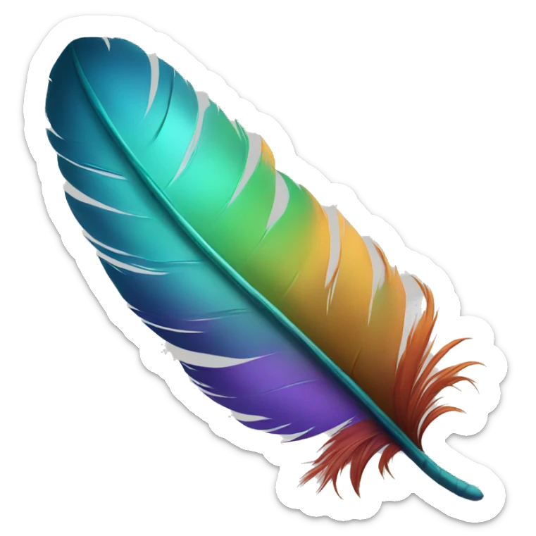 Feather sticker