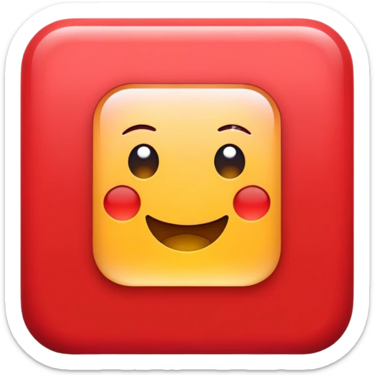 FACA UM EMOJI DE UM QUADRADO VERMELHO MAS SOMENTE AS BORDAS sticker