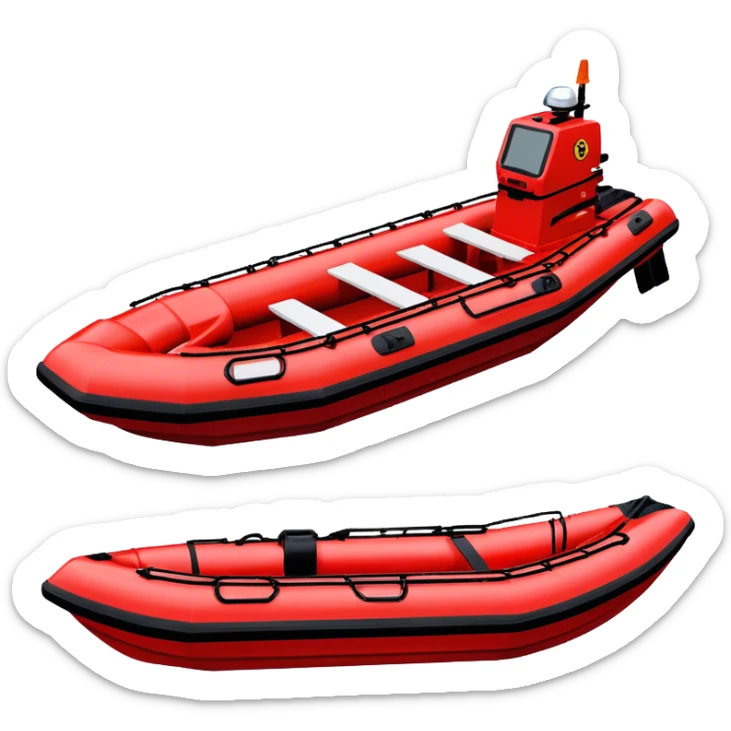 Rescue Boat - Zodiac Pro 850 (Model Year: 2022) (Iconic colour: Red and black) sticker