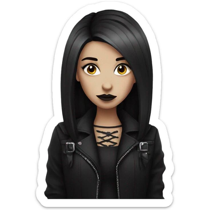 Goth girl sticker