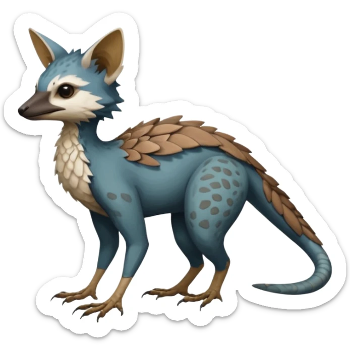Modern Realistic Rare Fantasy Vernid-Trico-species by LiLaiRa full body sticker