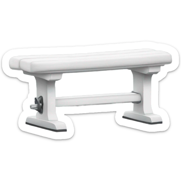 Withe workout bench sticker