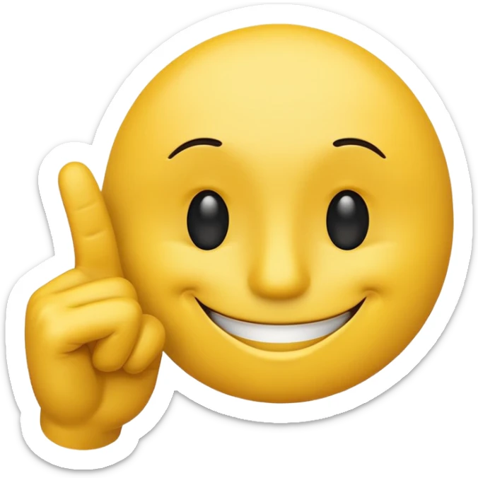 Shy and flirty male smiley emoji with two index fingers pointing towards eachother  sticker