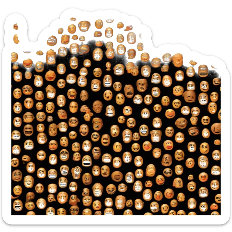 Un fond noir avec inscrit un « P » de couleur orange et un « H » de couleur blanche sticker