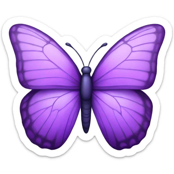 purple butterfly sticker