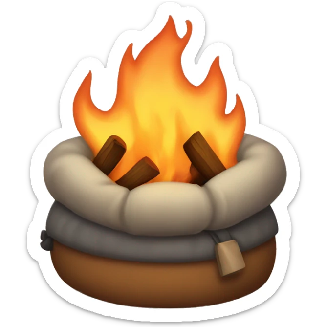 Cozy fire sticker