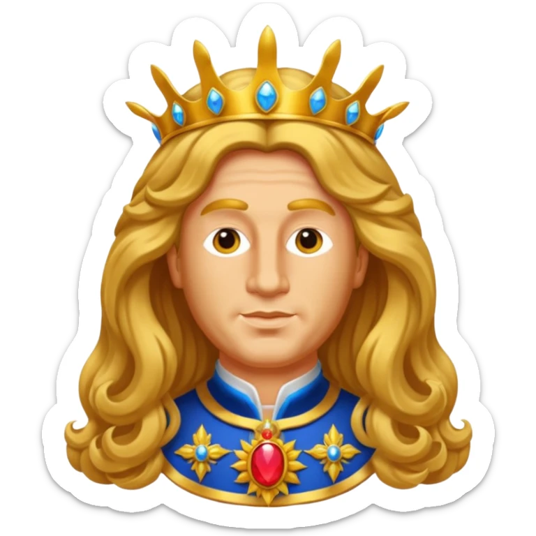 golden head of Louis XIV sun beam hair sticker