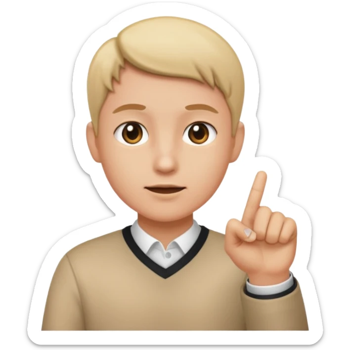 create me an emoji that is a finger pointing to watch the front of the screen so pointing at me sticker