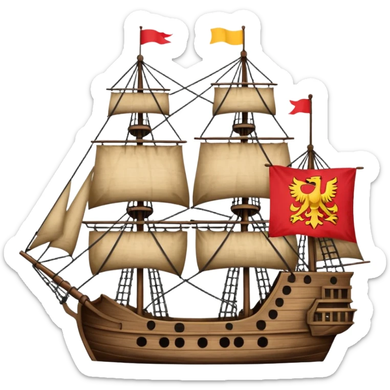 Batavia the Dutch East India Company ship with VOC flag sticker