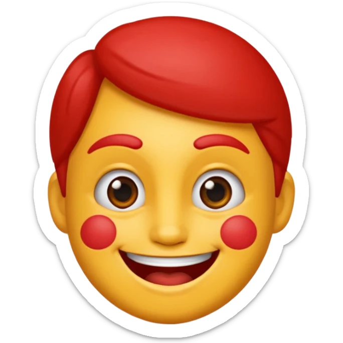 paresseux avec une crête rouge qui rigole avec lol écrit dessus sticker