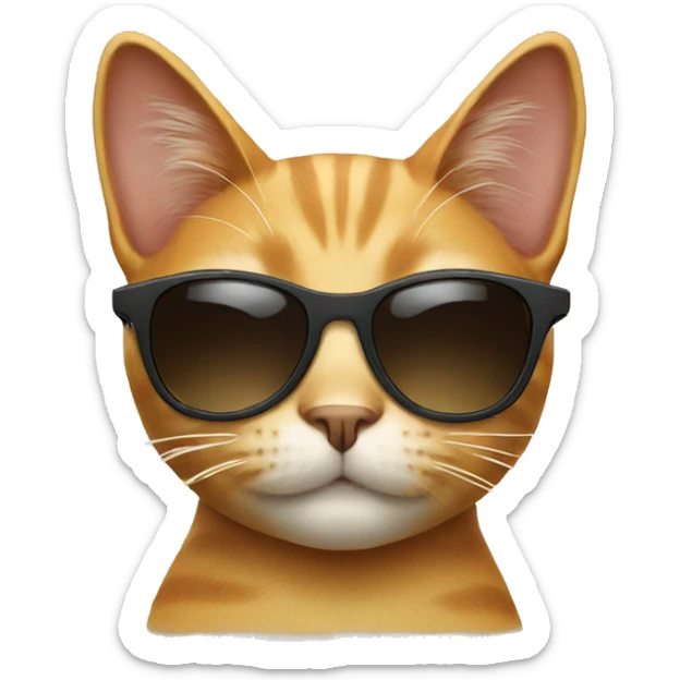 Cat with sunglasses sticker