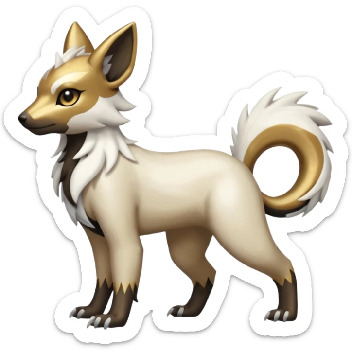 Shiny Brown Golden Bronze Ginger Black Grey White Beige Linoone-Absol-Trico-Hybrid (Full body) sticker