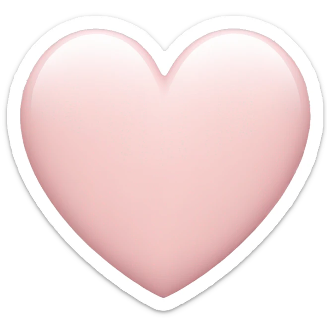 Pale pink heart sticker