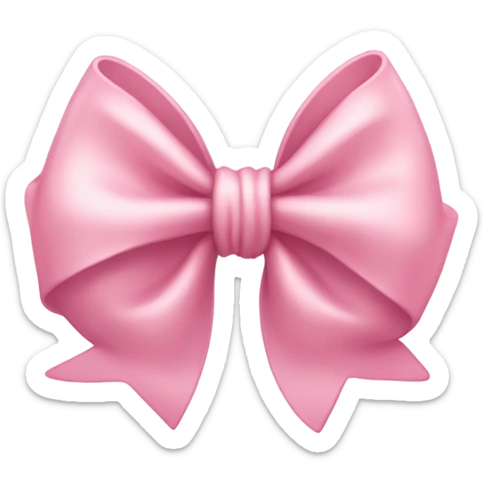 Light pink bow sticker
