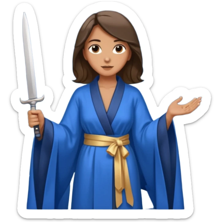 An upright Europe (a tall woman), wearing a blue, flowing robe with stars on the hem, and behind her stands Chancellor Merz, holding a knife toward her back 
you forgot chanccellor merz behind her sticker