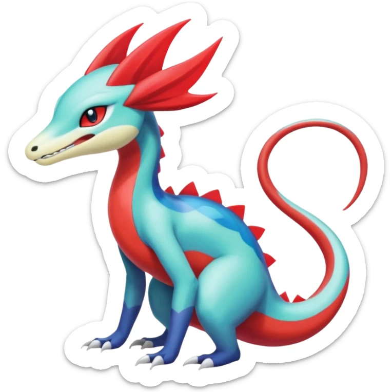 Meloetta-Inteleon-Amaura-Salamence-Salandit-Latias-Fakémon-creature-hybrid sticker