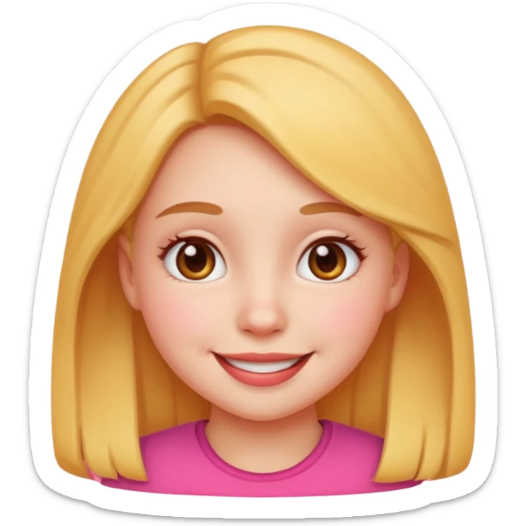 A baddie girl giving cute vibes but don't make it look like more of a human emoji more of a emoji sticker