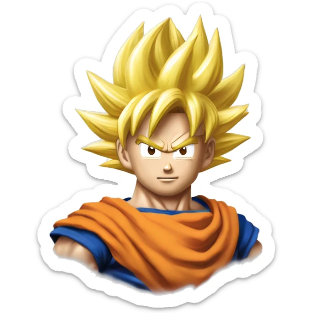 I'm the saiyan who came all the way from earth for the sole purpose of beating you. I am the warrior you've heard of in legends, pure of heart and awakened by fury - that's what I am. I am the legendary super saiyan, Son Goku  sticker