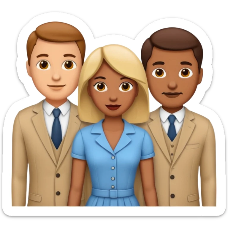 man reike moters ir vyro emogi veido generavimo su paper doll kotimizacija sticker