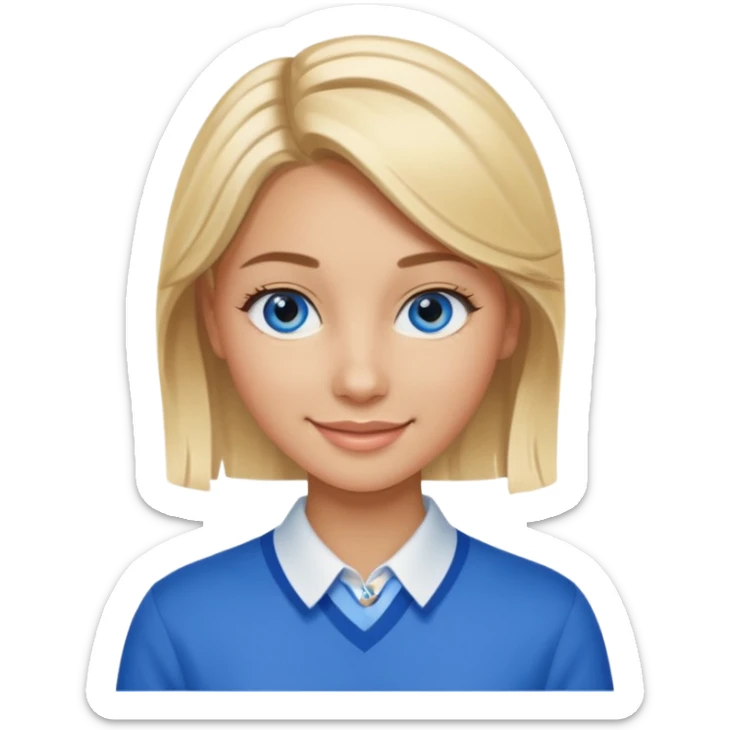 preppy, aesthetic, trendy, tan, blue eyes, teen girl, blonde highlights, sexy sticker