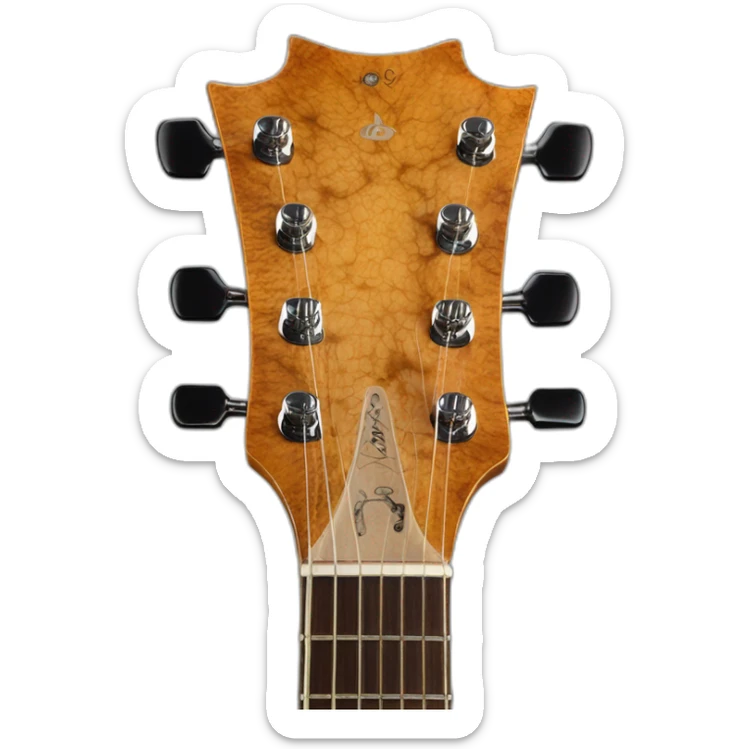 Frog burl fret sticker