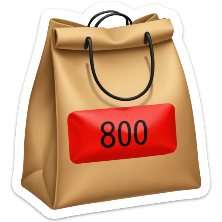 Mark-up x10 The number 800 should be crossed out and 8000 written on the label next to the bag sticker