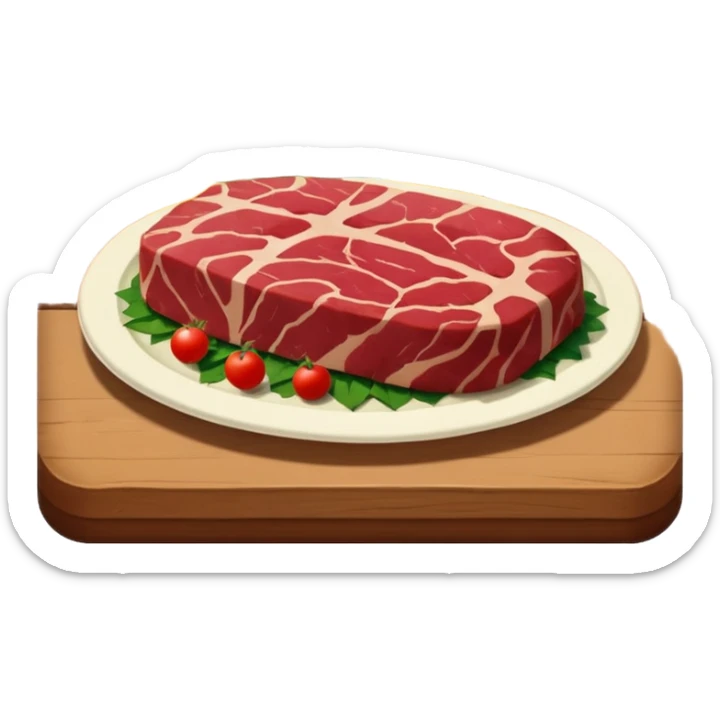surrealist spam art meat french countryside landscape  sticker