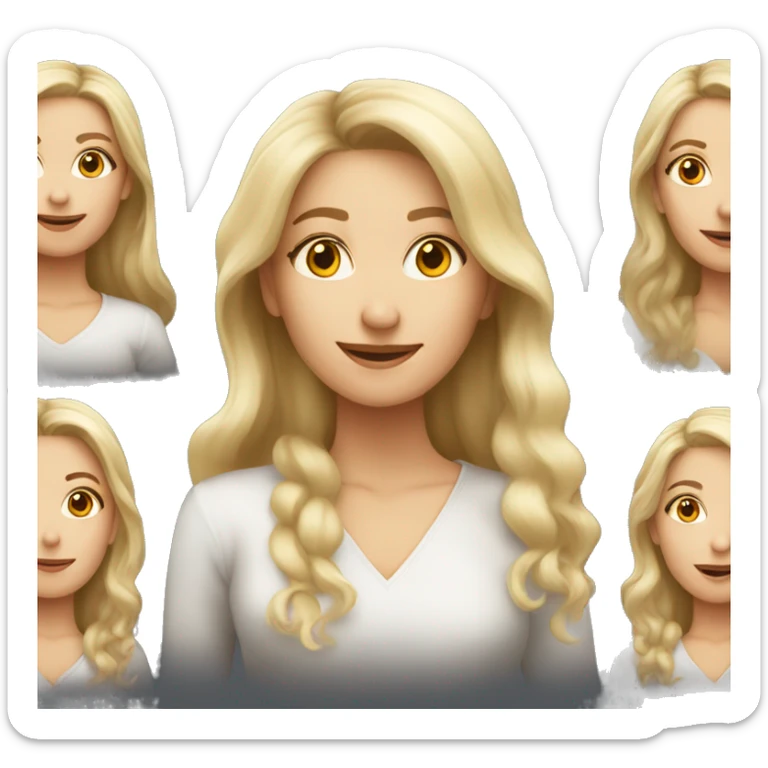 Older blonde woman medium lenght hair younger blonde with long hair sticker