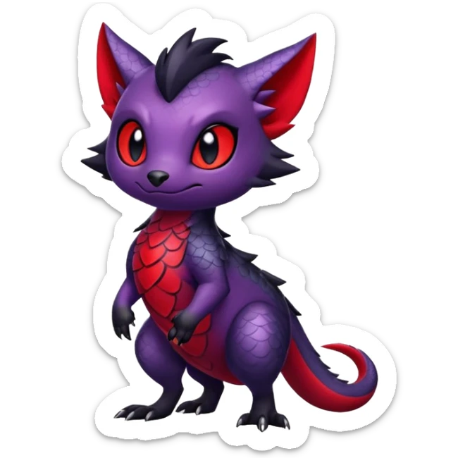 Salandit-Zorua-hybrid (full body) sticker