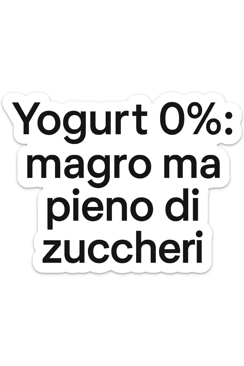 Yogurt 0%: magro ma pieno di zuccheri sticker