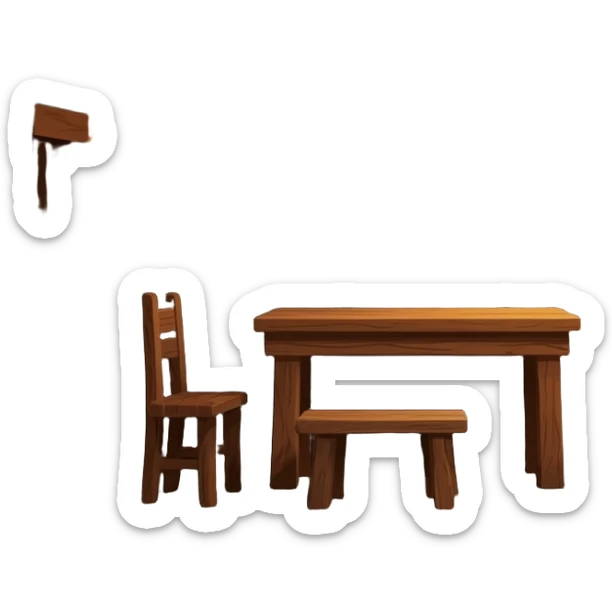 cave house from inside with furniture sticker