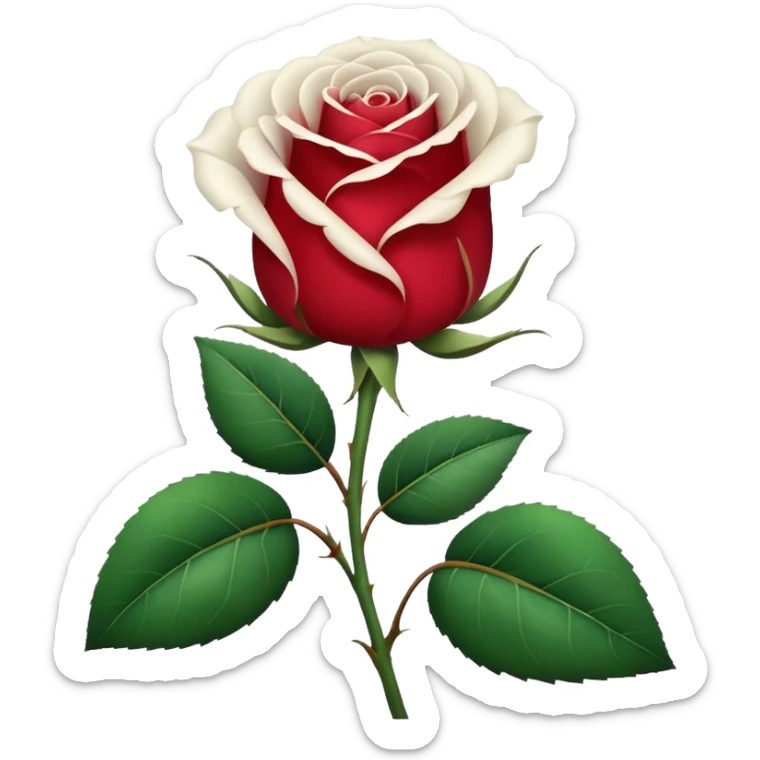 Beyaz gül sticker