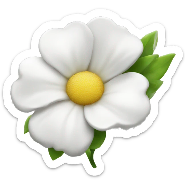 white flowe sticker