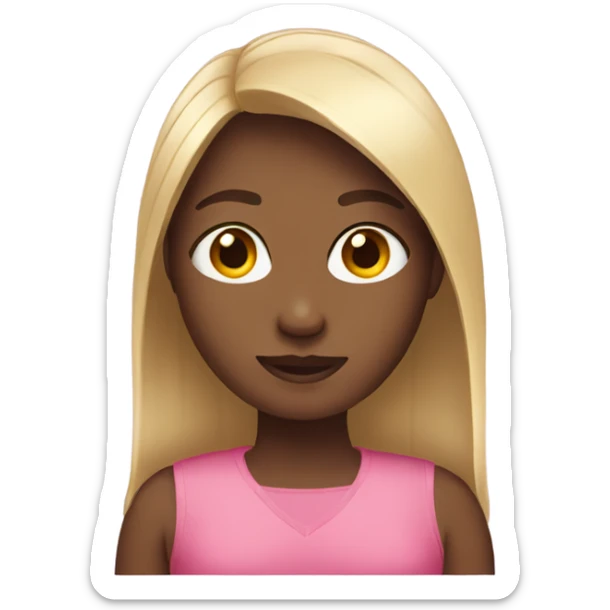 Girl with straight hair  sticker