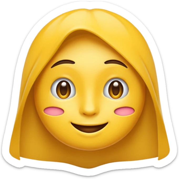 Maracujá estilizado, amarelo vibrante, carinha fofa e expressiva, traços simples em estilo emoji, fundo transparente. sticker