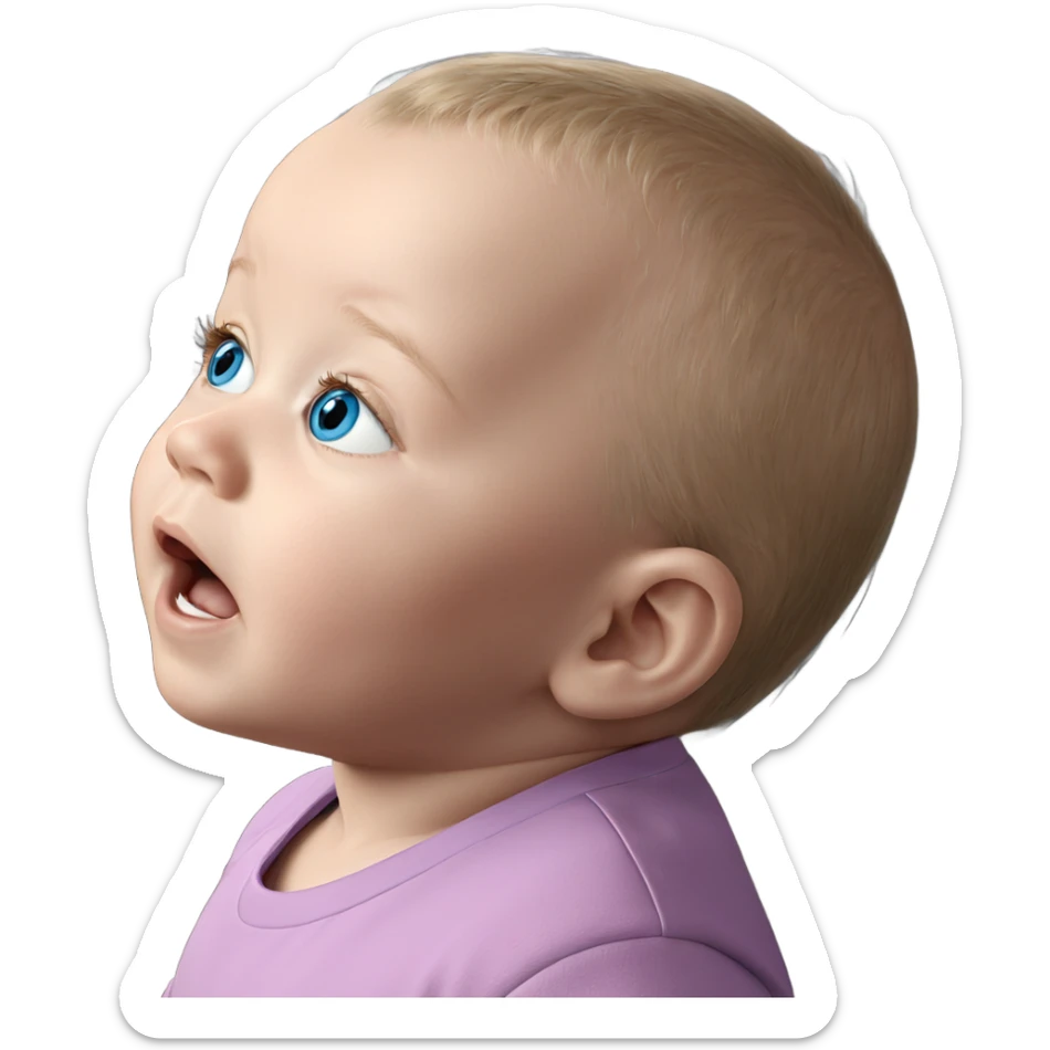 realistic child with blue eyes sticker