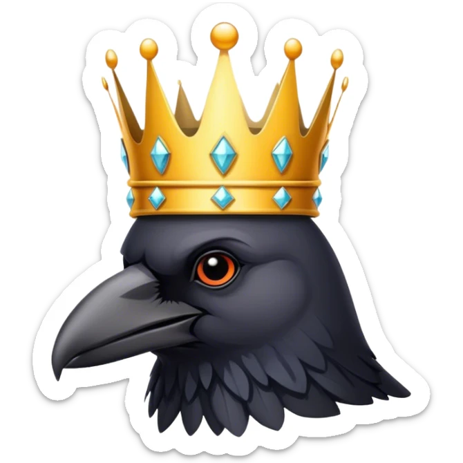 Crow crown sticker