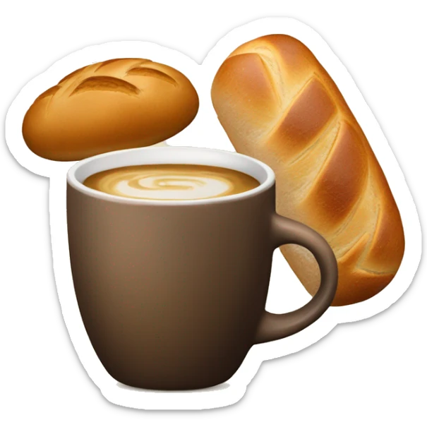 coffee and bread  sticker