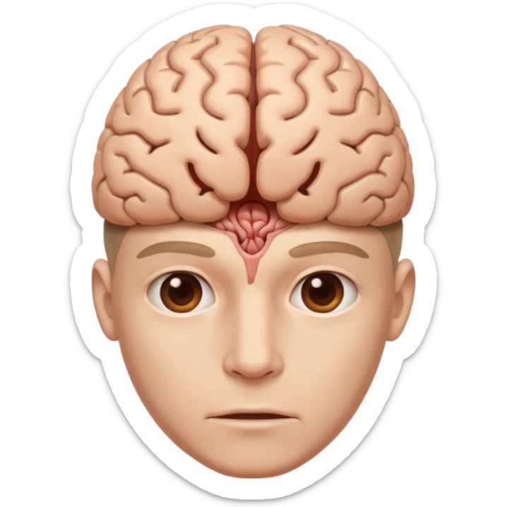 a man that dont know what to do and with the brain out of your opened head sticker