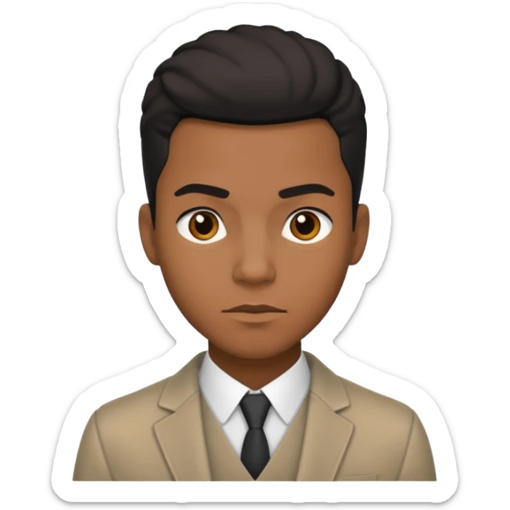 black young adult male using their financial income on lifestyle and aesthetics  sticker